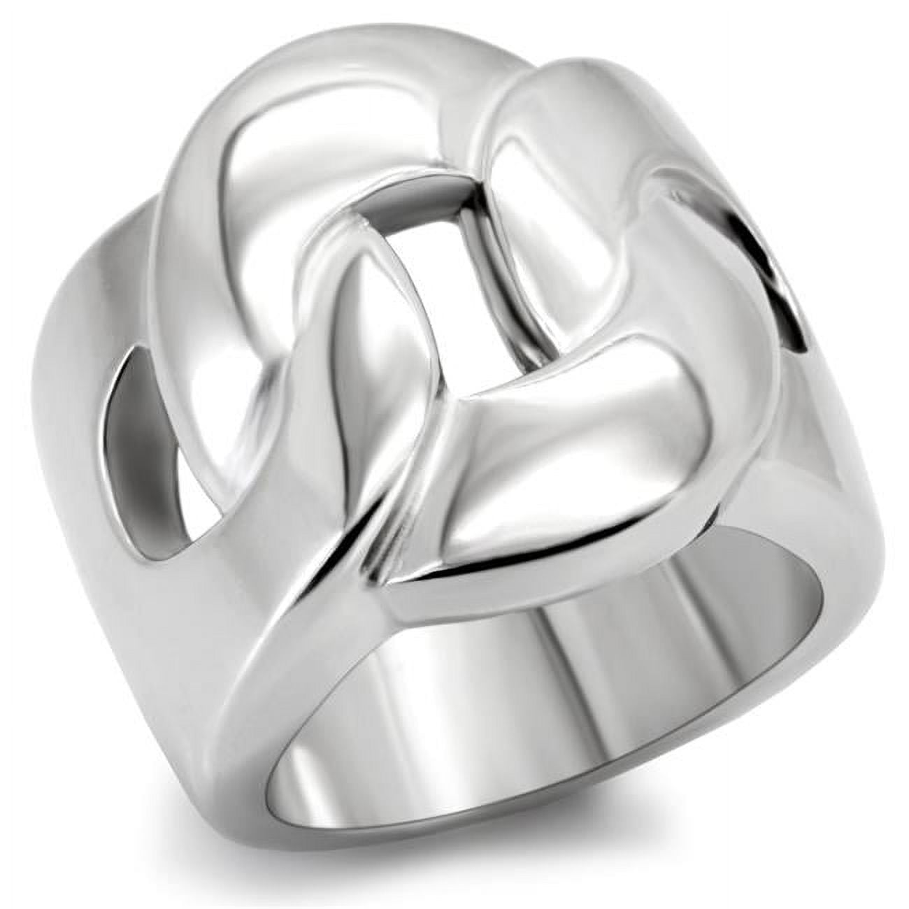 High Polished No Plating Stainless Steel Ring with No Stone, Size 6