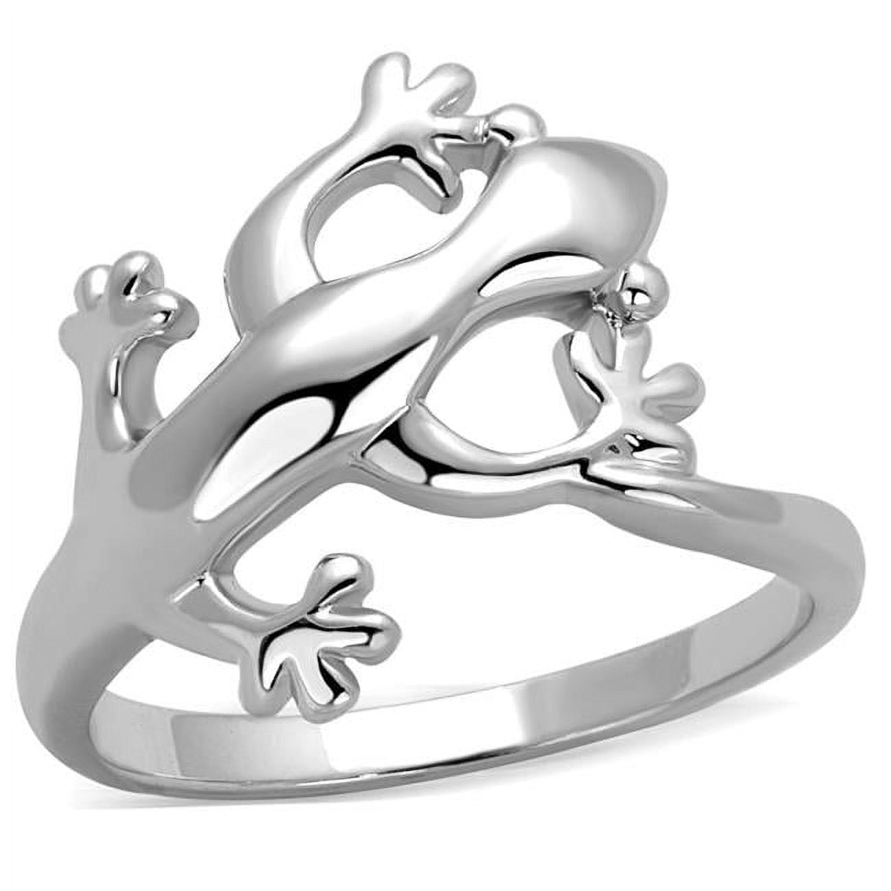 Picture of Alamode 3W858-9 Rhodium Brass Ring with No Stone, Size 9