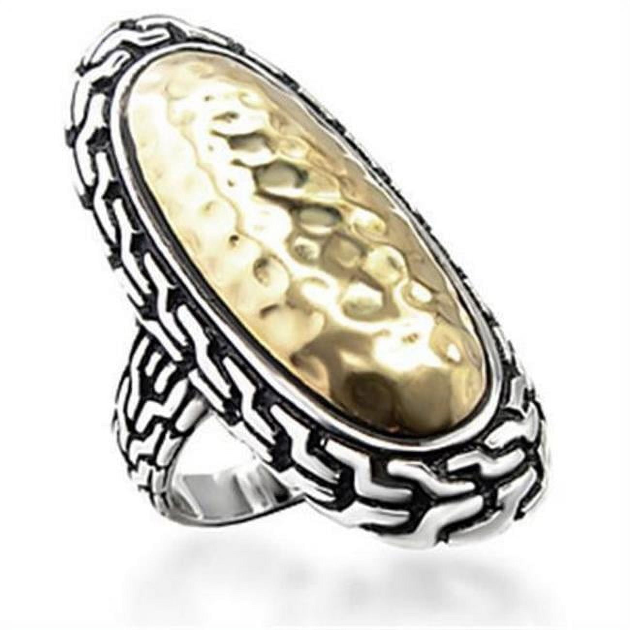 Picture of Alamode 6X085-5 Reverse Two-Tone Brass Ring with No Stone, Size 5