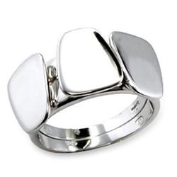 Picture of Alamode 61518-10 Rhodium Brass Ring with No Stone&#44; Size 10
