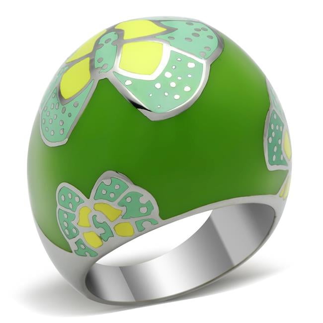 High Polished No Plating Stainless Steel Ring with No Stone, Size 7