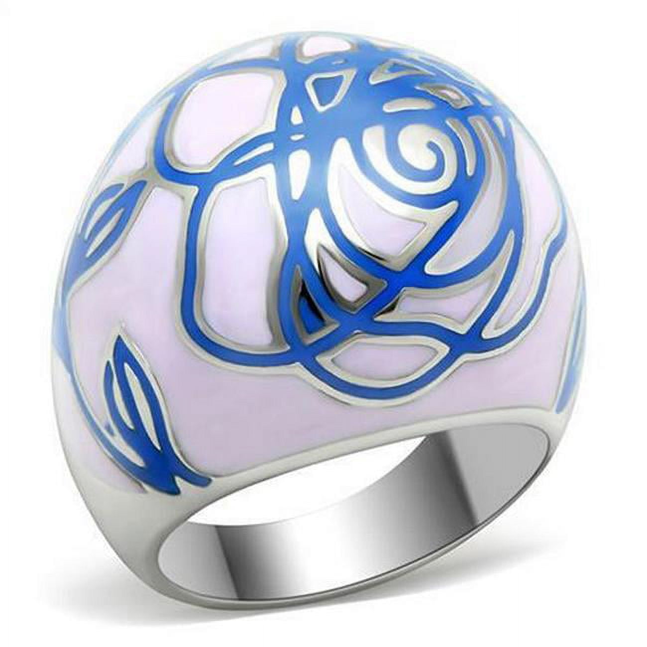 TK251-6 High Polished No Plating Stainless Steel Ring with Epoxy, No Stone - Size 6