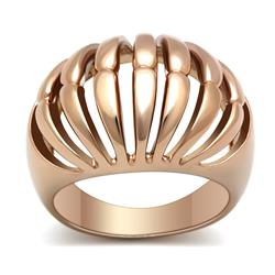 Picture of Alamode GL162-9 IP Rose Gold Ion Plating Brass Ring with No Stone, Size 9