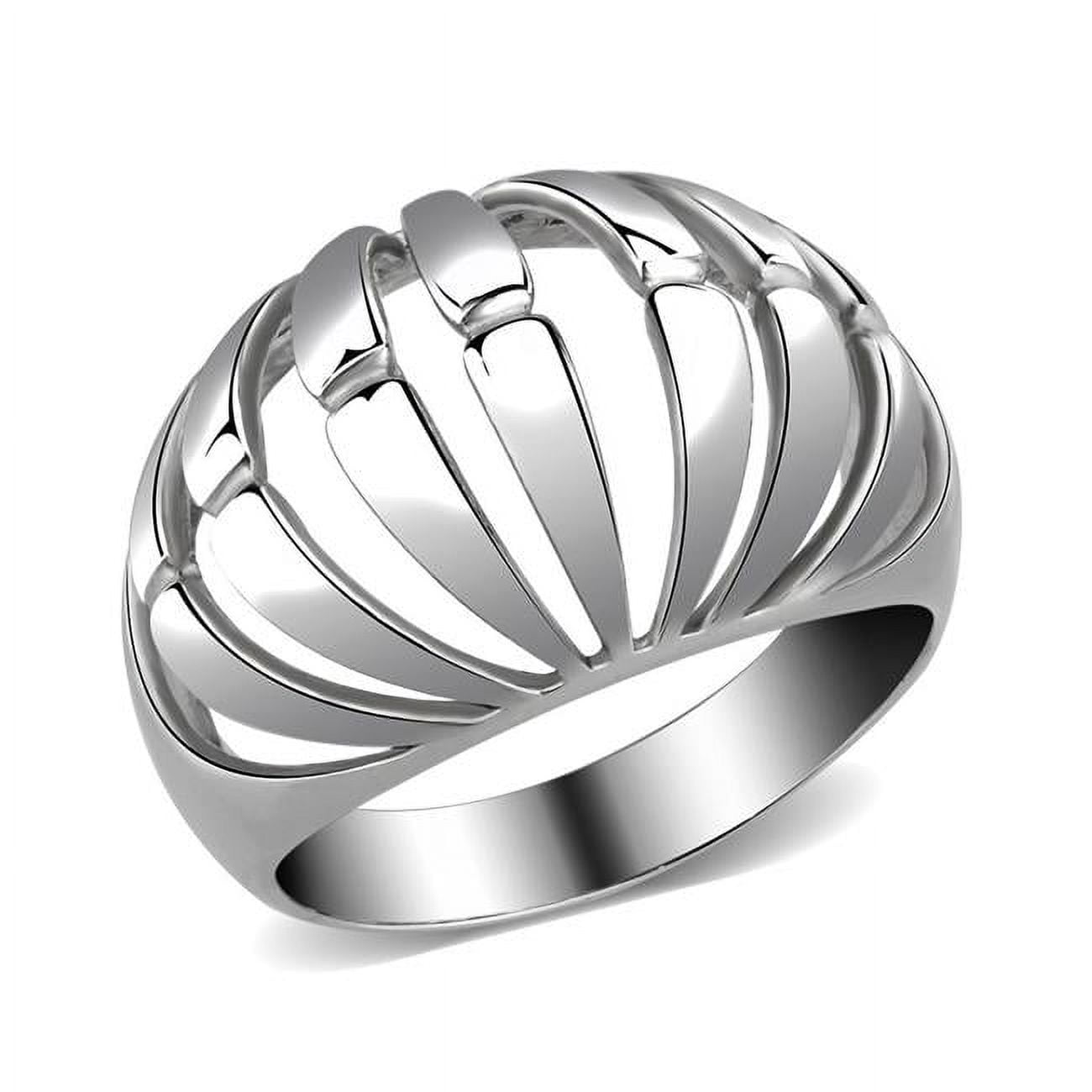 High Polished Stainless Steel Ring with No Stone, Size 6