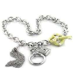 Picture of Alamode LO741-16 16 in. Imitation Rhodium Brass Necklace with AAA Grade CZ&#44; Clear