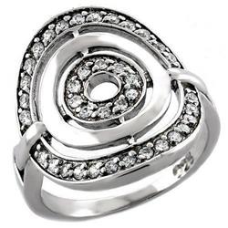 Picture of Alamode LOAS1018-8 Rhodium 925 Sterling Silver Ring with AAA Grade CZ&#44; Clear - Size 8
