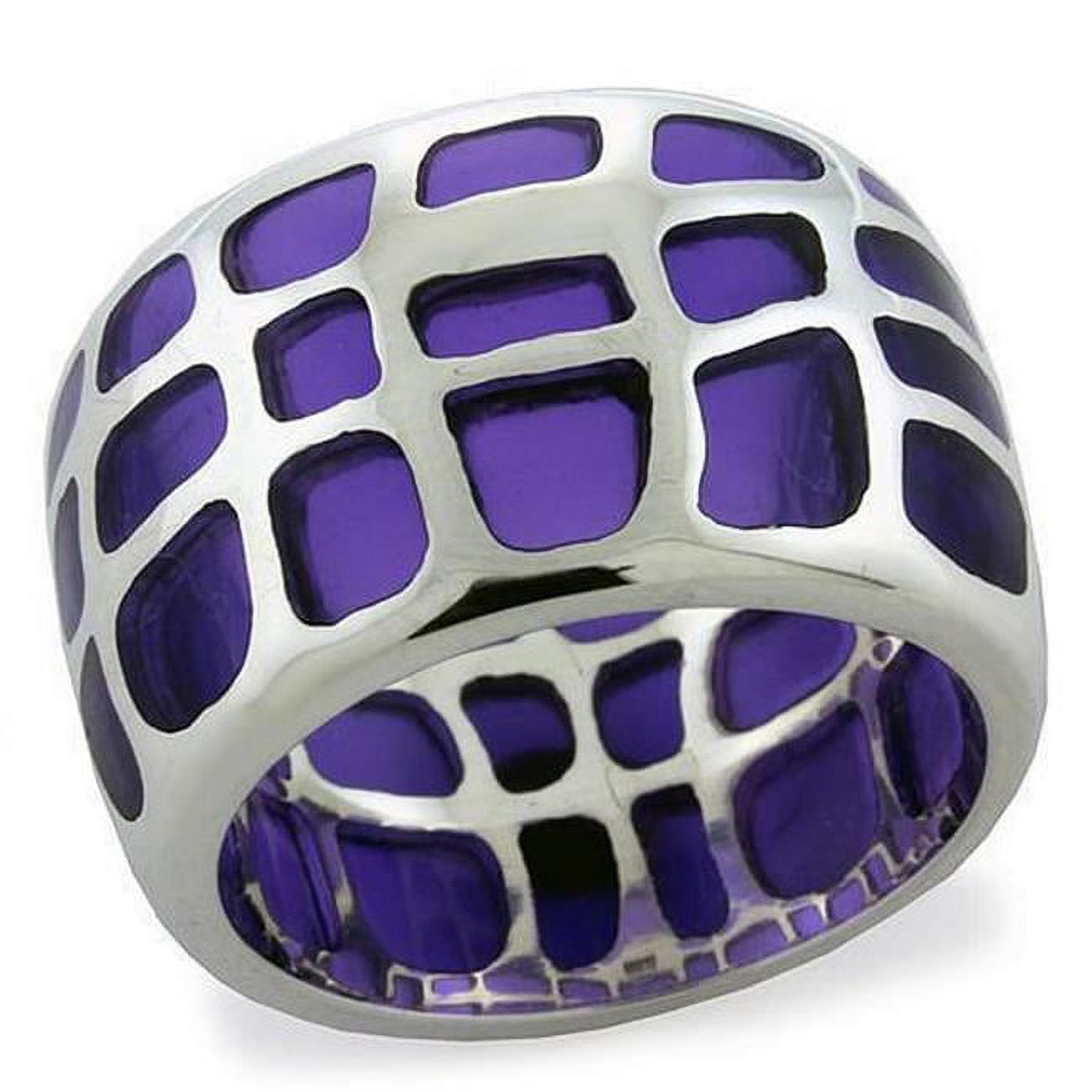 Picture of Alamode LOAS1076-8 High-Polished 925 Sterling Silver Ring with No Stone&#44; Size 8