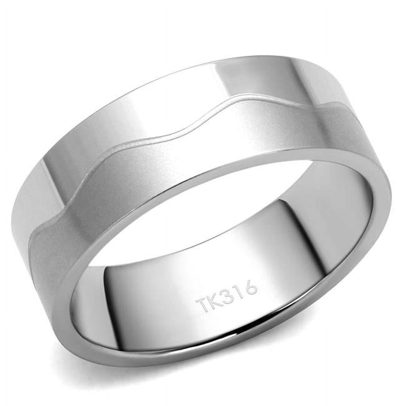 TK2918-11 Men High Polished Stainless Steel Ring with No Stone in No Stone - Size 11