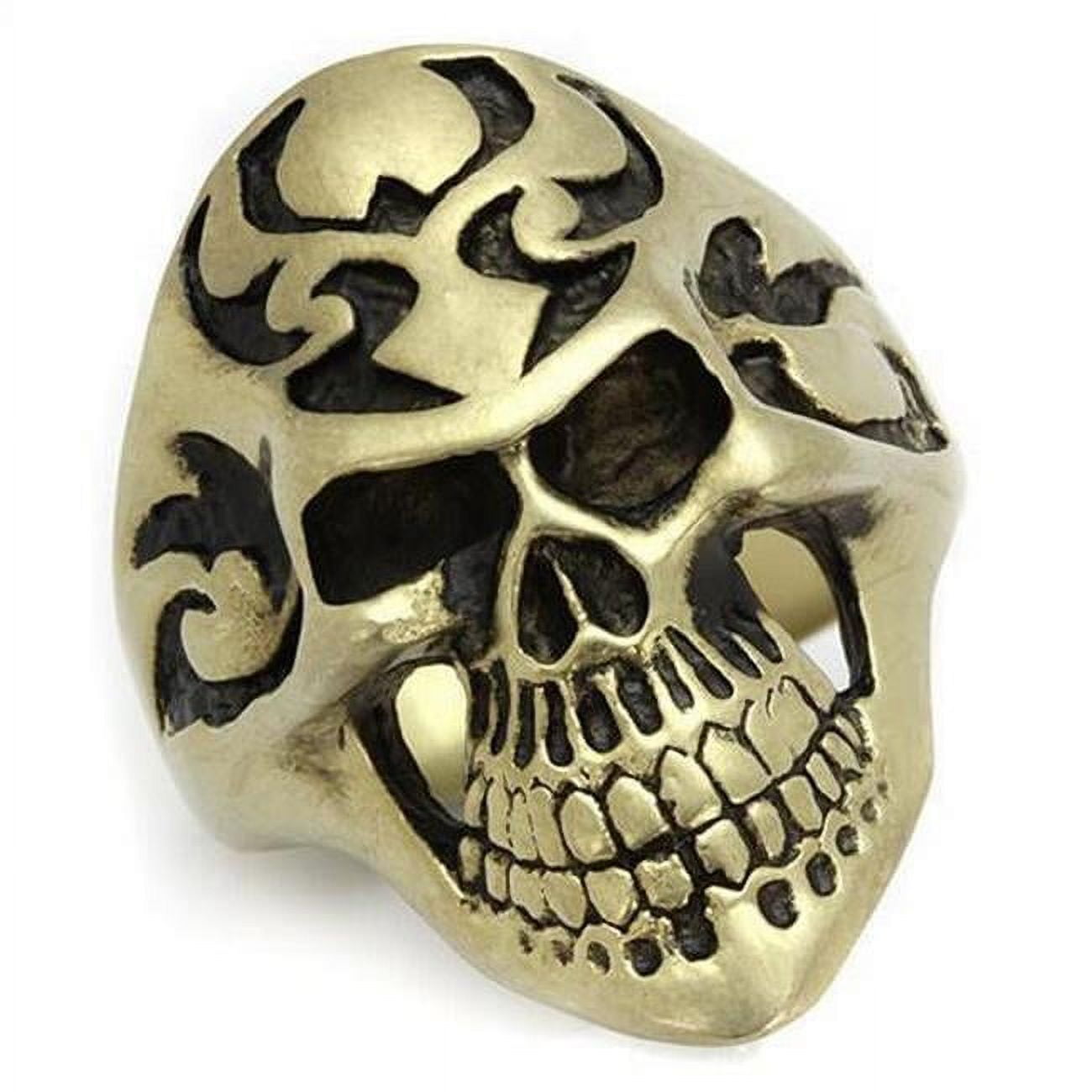 TK2448-13 IP Antique Copper Stainless Steel Ring with Epoxy, Jet - Size 13
