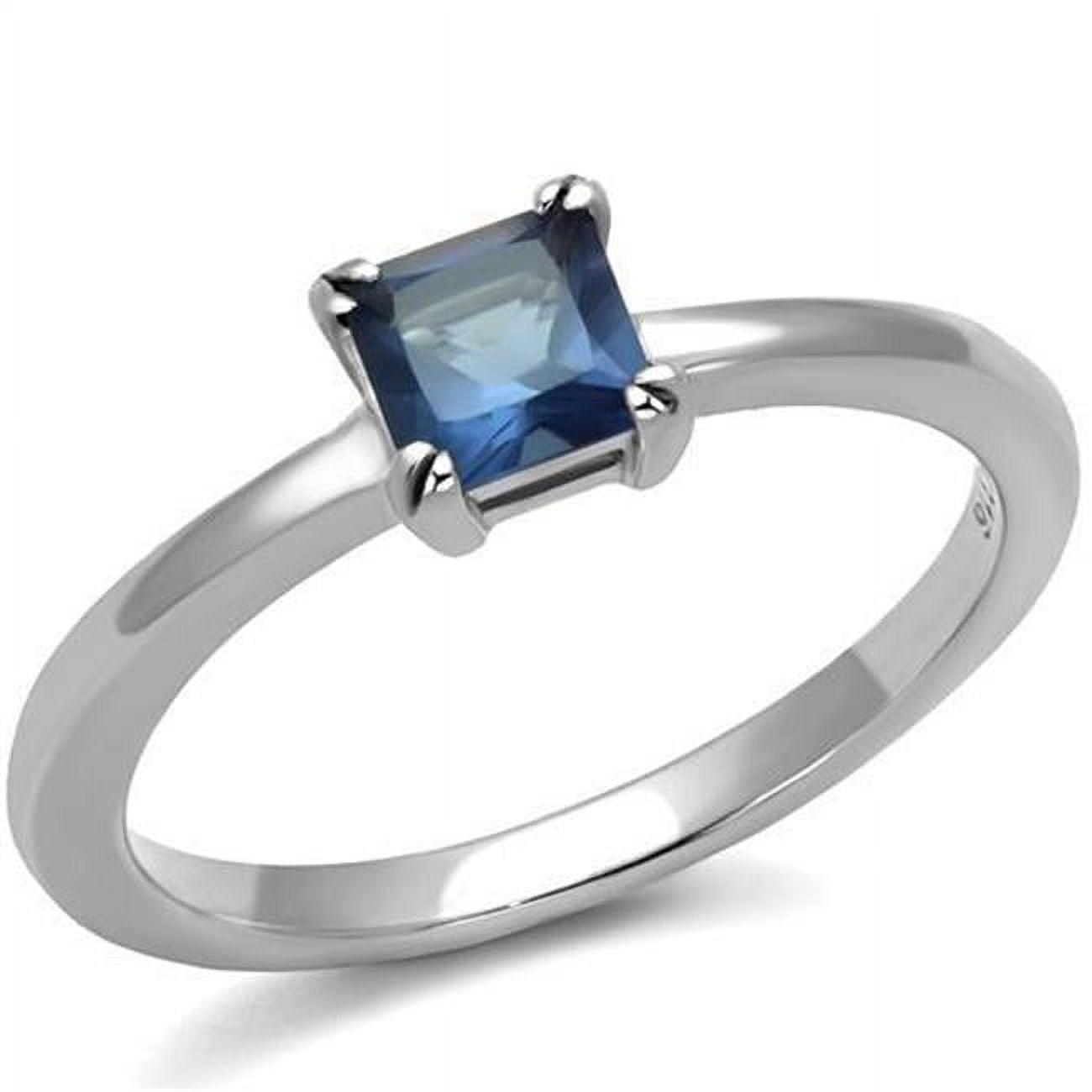 Women High Polished Stainless Steel Ring with Synthetic in Montana - Size 9