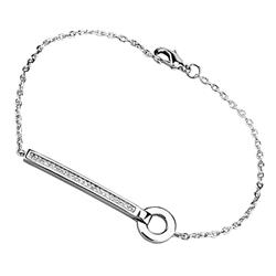 Picture of Alamode 3W395-7 7 in. Rhodium Brass Bracelet with AAA Grade CZ&#44; Clear