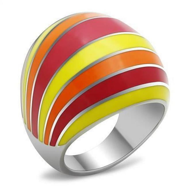 High Polished No Plating Stainless Steel Ring with No Stone, Size 8
