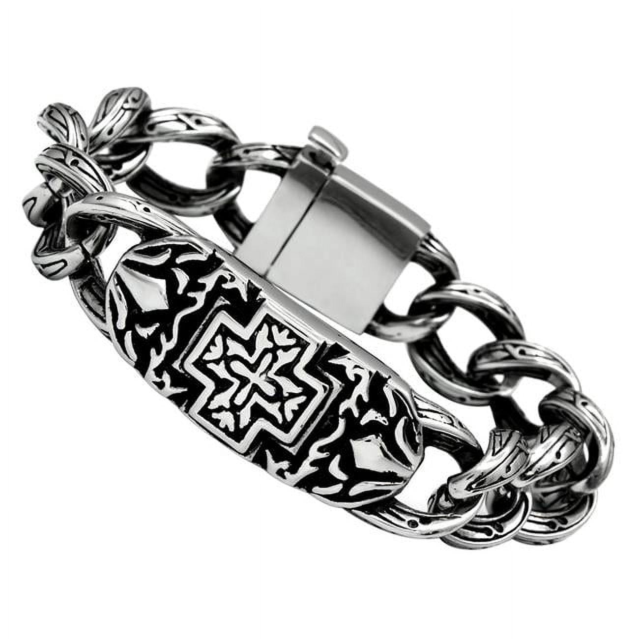 Picture of Alamode TK443-8.5 8.5 in. High Polished No Plating Stainless Steel Bracelet with No Stone