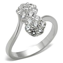 Silver 925 Sterling Silver Ring with AAA Grade CZ, Clear - Size 7