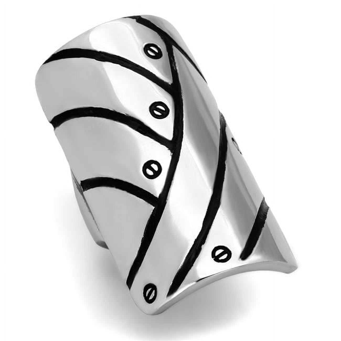 High Polished No Plating Stainless Steel Ring with No Stone, Size 5