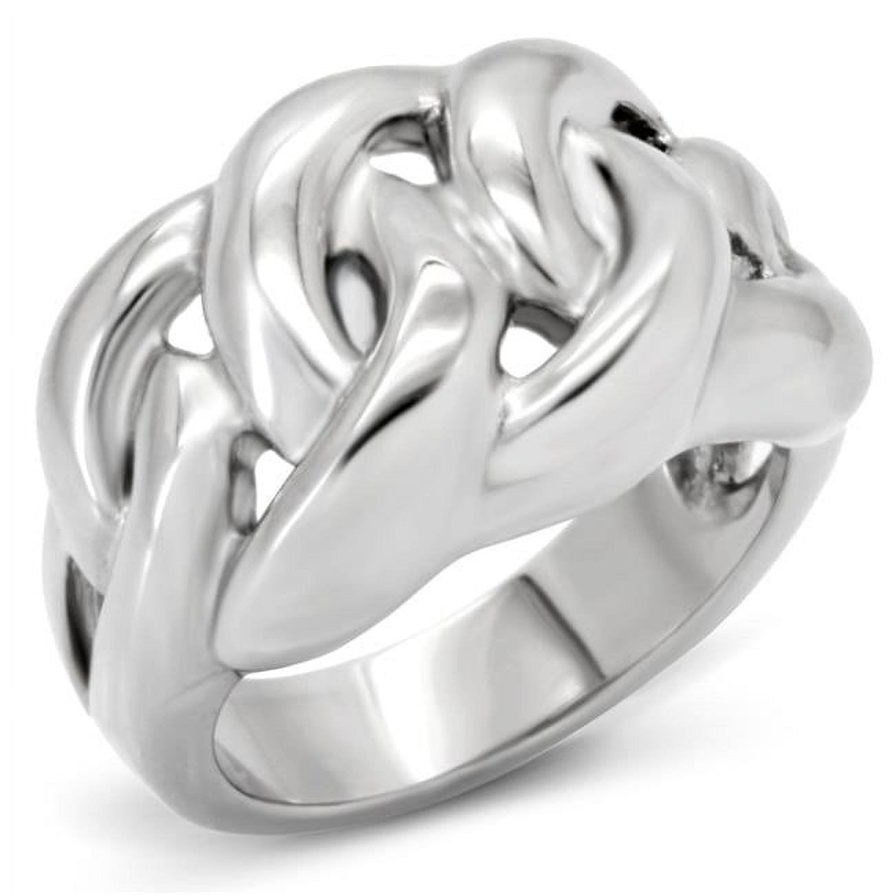 TK147-5 High Polished No Plating Stainless Steel Ring with No Stone, Size 5