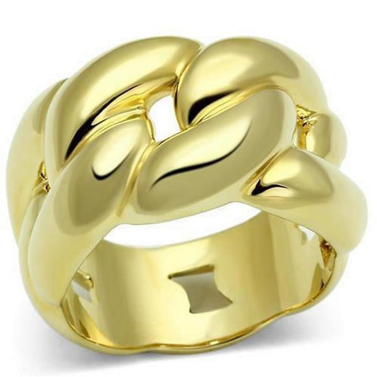 Picture of Alamode LO2491-6 Gold Brass Ring with No Stone, Size 6