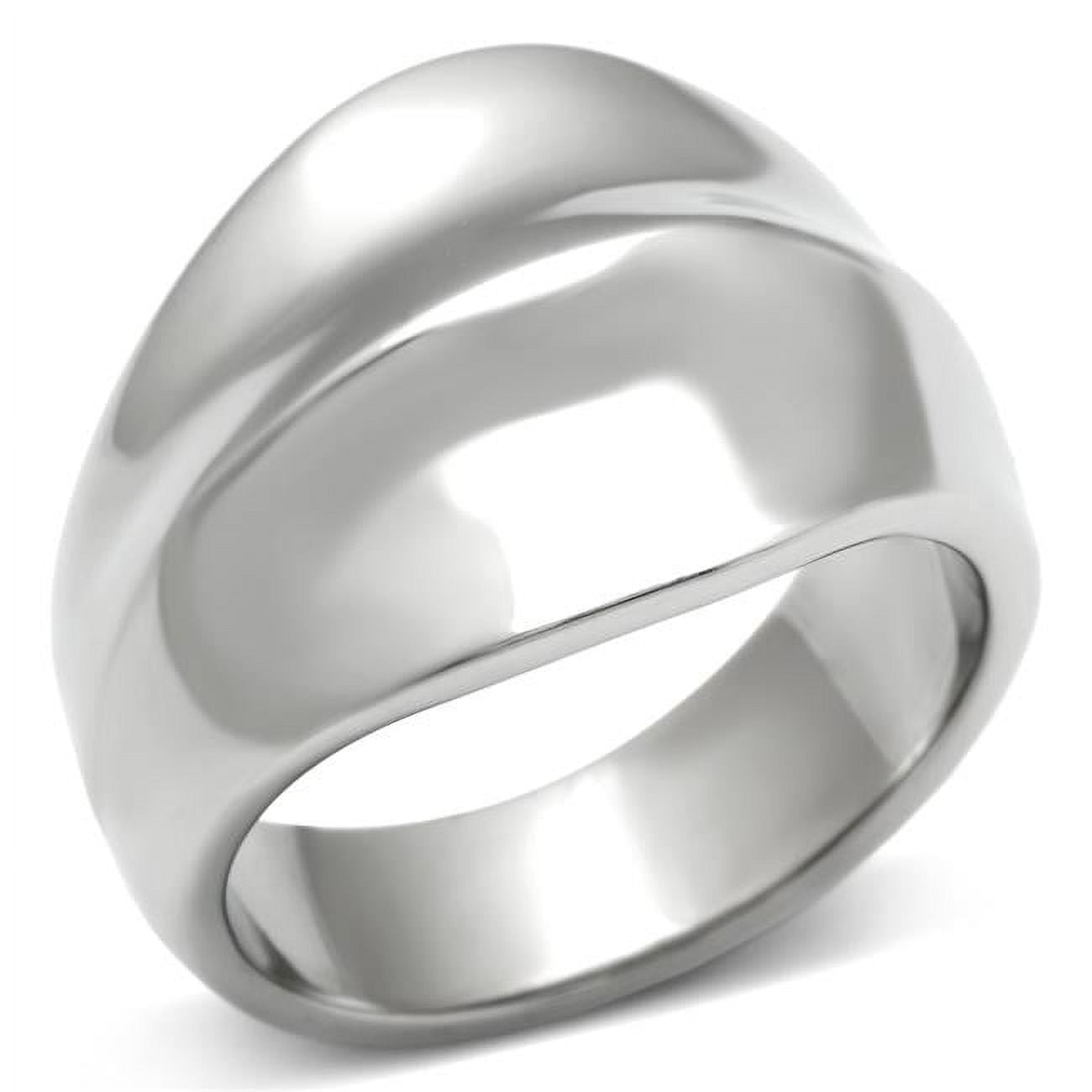 High Polished No Plating Stainless Steel Ring with No Stone, Size 5