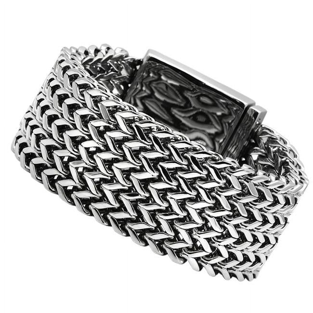 Picture of Alamode TK451-7.75 7.75 in. High Polished No Plating Stainless Steel Bracelet with No Stone