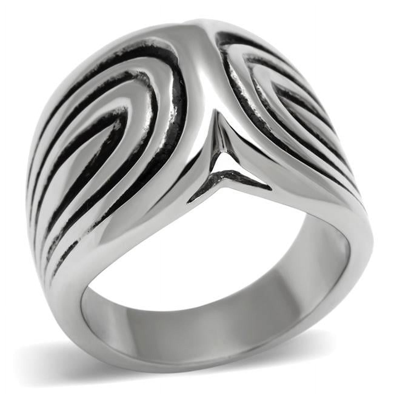 High Polished No Plating Stainless Steel Ring with No Stone, Size 6