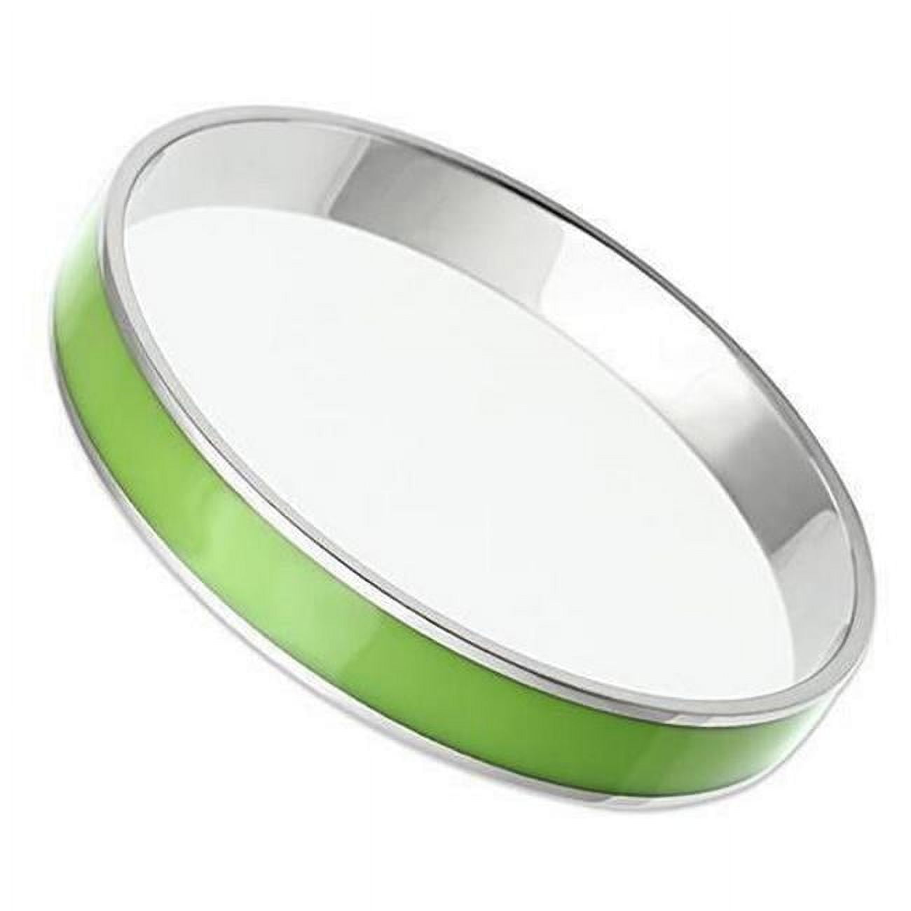 Picture of Alamode TK535-8 8 in. High Polished No Plating Stainless Steel Bangle with Epoxy, Emerald