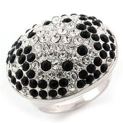 Picture of Alamode LOAS1160-6 High-Polished 925 Sterling Silver Ring with Top Grade Crystal&#44; Multi Color - Size 6