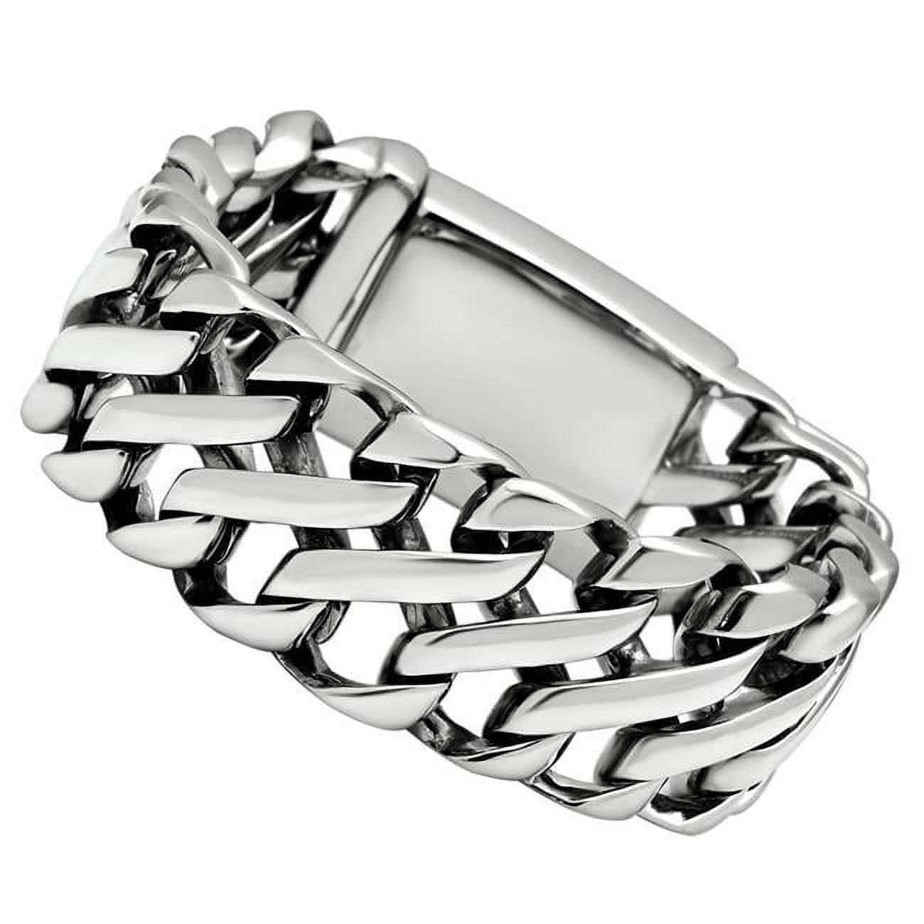 Picture of Alamode TK447-8 8 in. High Polished No Plating Stainless Steel Bracelet with No Stone