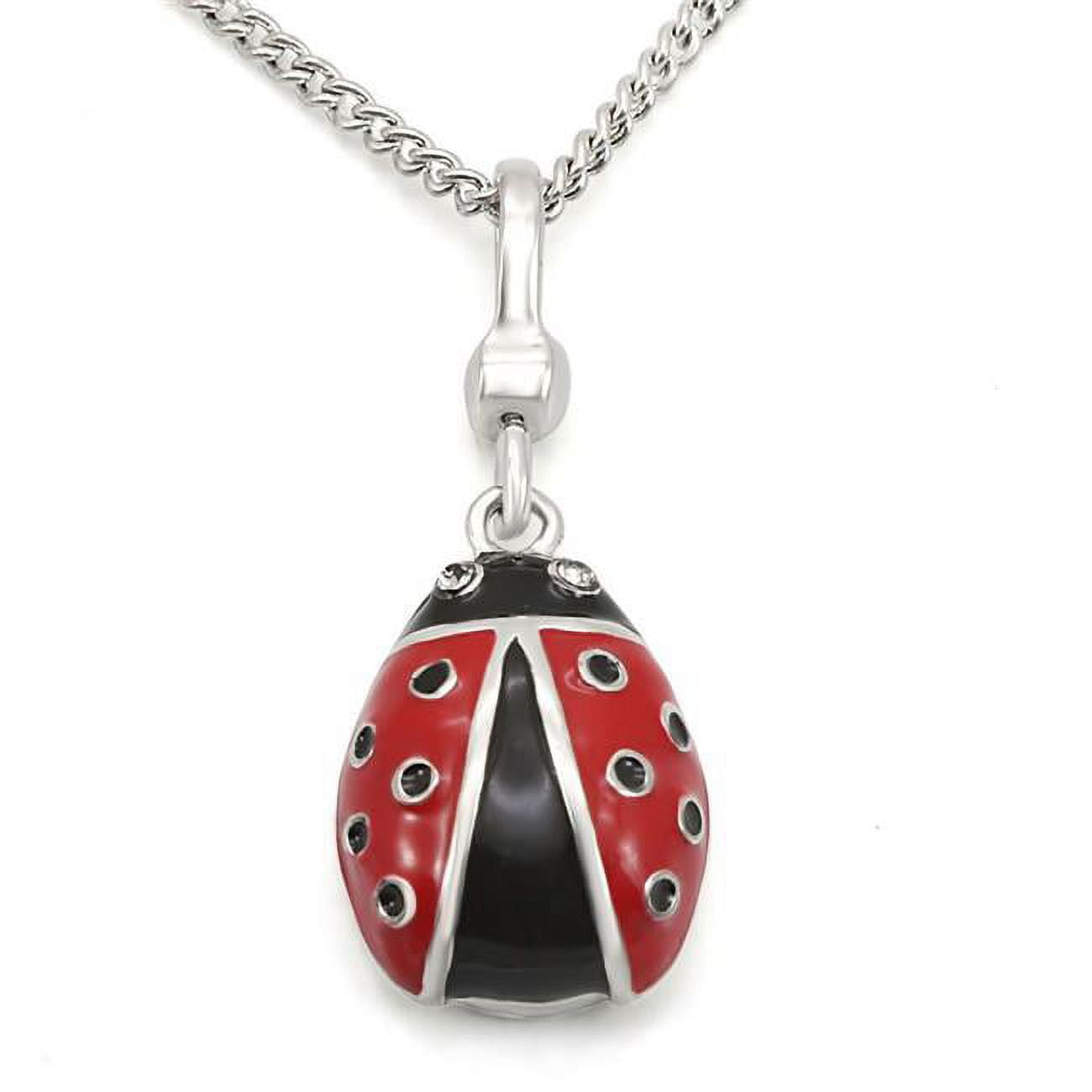 Picture of Alamode LOS438-18 18 in. Silver 925 Sterling Silver Chain Pendant with Top Grade Crystal&#44; Black Diamond