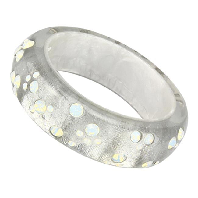 Picture of Alamode VL092-8 8 in. Resin Bangle with Top Grade Crystal, Rainbow Effect Aurora Borealis