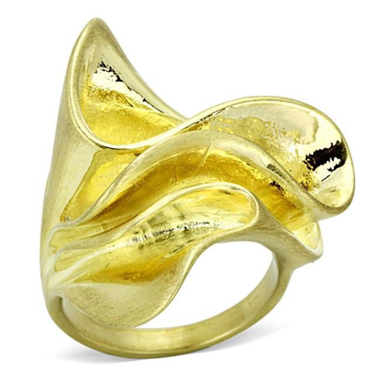 Picture of Alamode LO3005-9 Gold & Brush Brass Ring with No Stone&#44; Size 9
