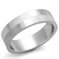 High Polished No Plating Stainless Steel Ring with No Stone, Size 5