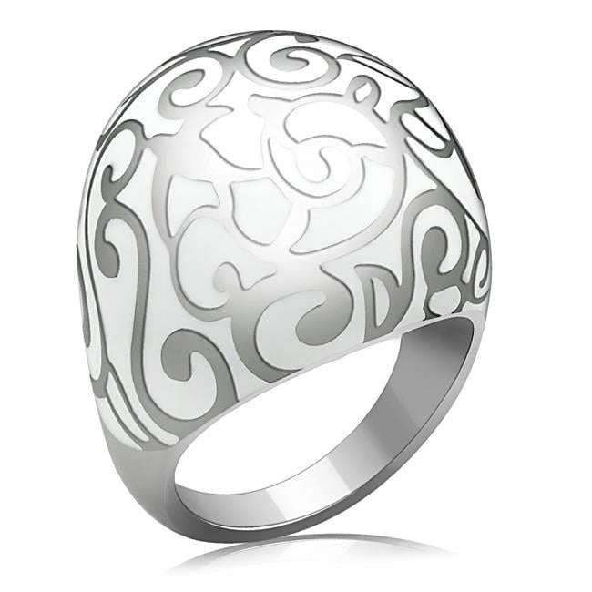 High Polished No Plating Stainless Steel Ring with No Stone, Size 9