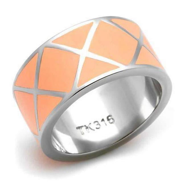 High Polished No Plating Stainless Steel Ring with No Stone, Size 10