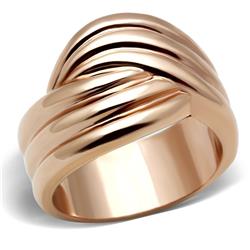 Picture of Alamode GL209-5 IP Rose Gold Ion Plating Brass Ring with No Stone, Size 5