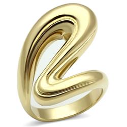 IP Gold Ion Plating Brass Ring with No Stone, Size 5