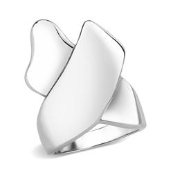 High Polished No Plating Stainless Steel Ring with No Stone, Size 6