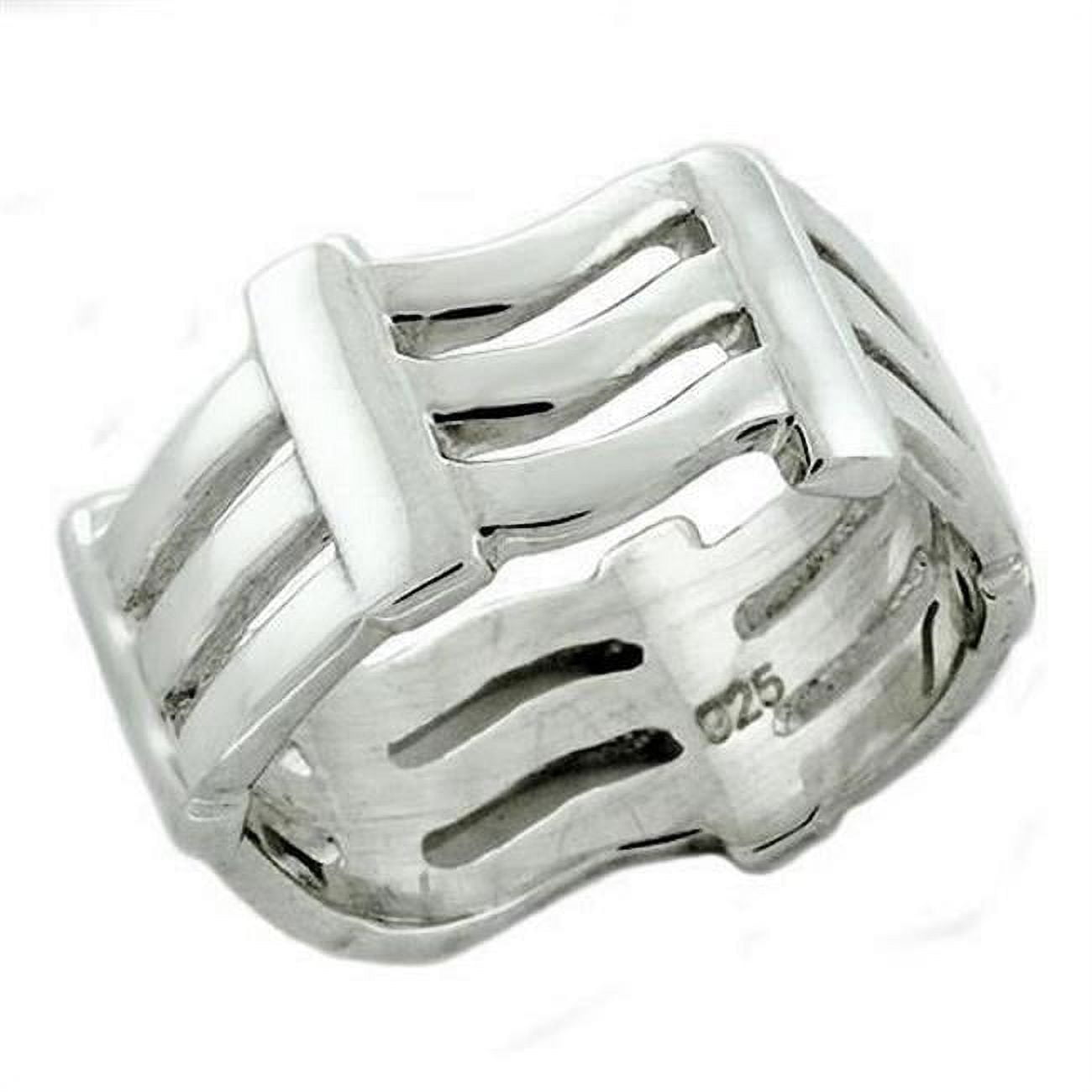 Picture of Alamode LOAS1157-8 High-Polished 925 Sterling Silver Ring with No Stone&#44; Size 8