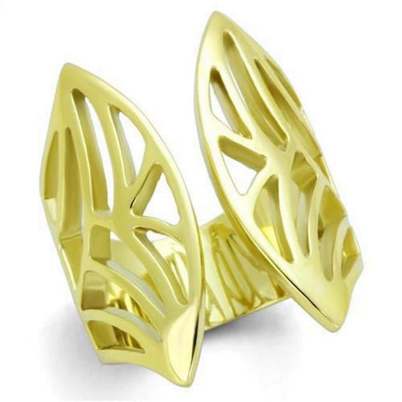 IP Gold Ion Plating Stainless Steel Ring with No Stone, Size 5
