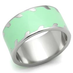 High Polished No Plating Stainless Steel Ring with No Stone, Size 8