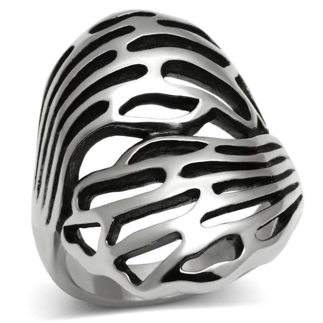 High Polished No Plating Stainless Steel Ring with No Stone, Size 7