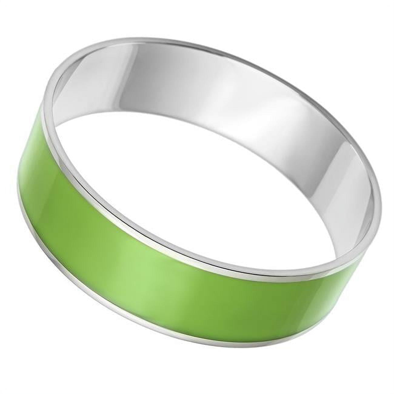 Picture of Alamode TK787-8 8 in. High Polished No Plating Stainless Steel Bangle with Epoxy, Emerald