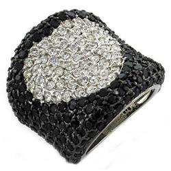 Picture of Alamode LOAS1036-6 Rhodium 925 Sterling Silver Ring with AAA Grade CZ&#44; Multi Color - Size 6
