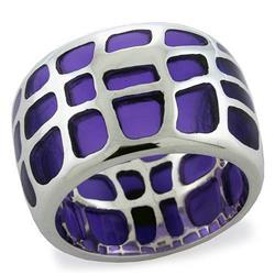 Picture of Alamode LOAS1076-9 High-Polished 925 Sterling Silver Ring with No Stone&#44; Size 9