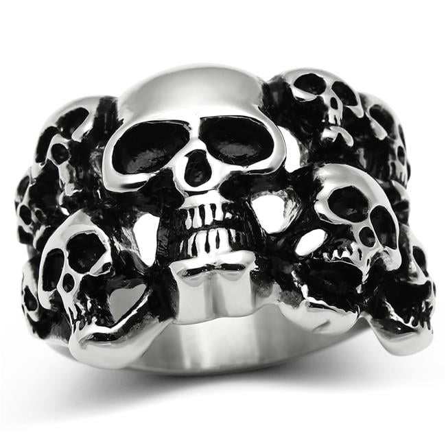 TK471-16 Men High Polished Stainless Steel Ring with No Stone in No Stone - Size 16