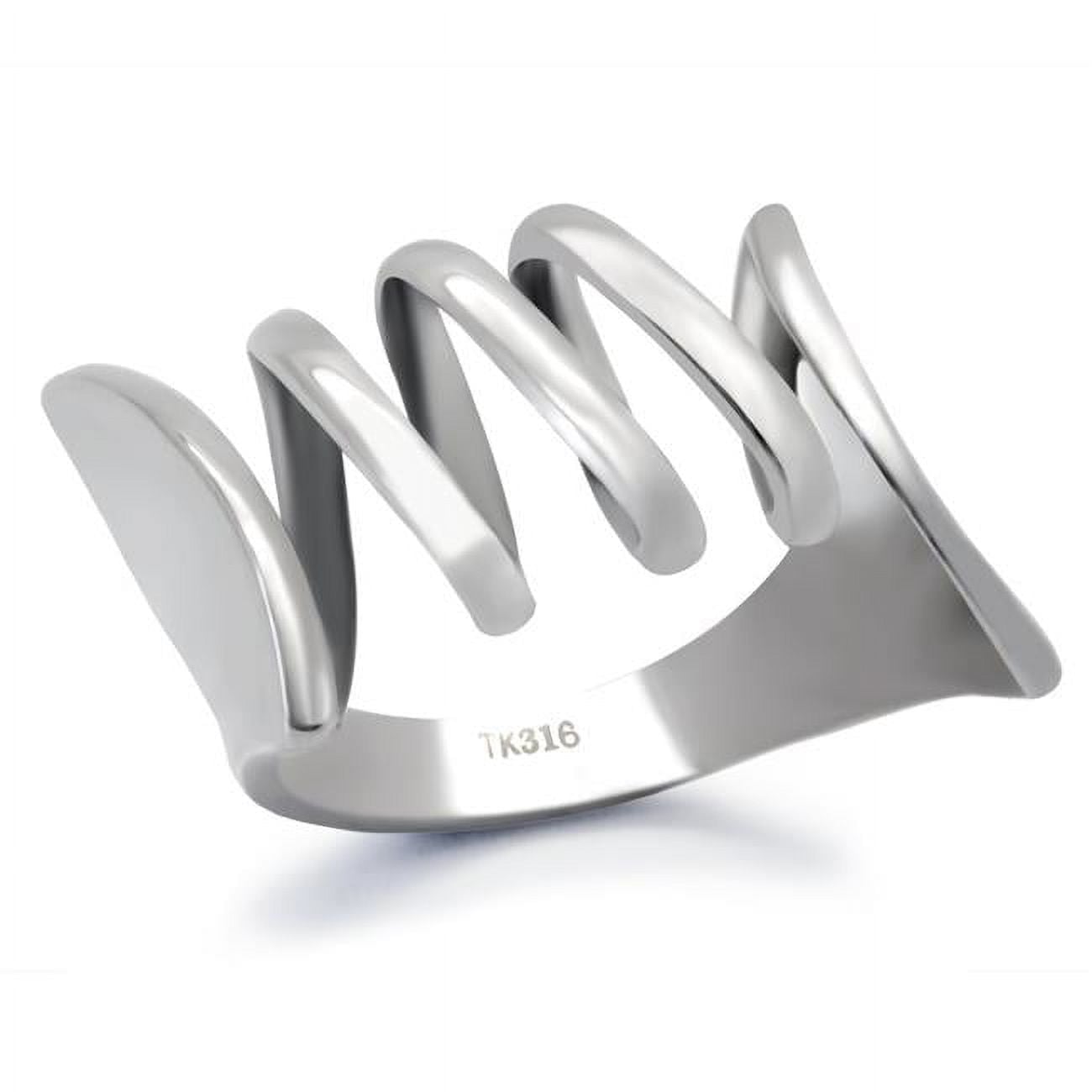High Polished No Plating Stainless Steel Ring with No Stone, Size 8