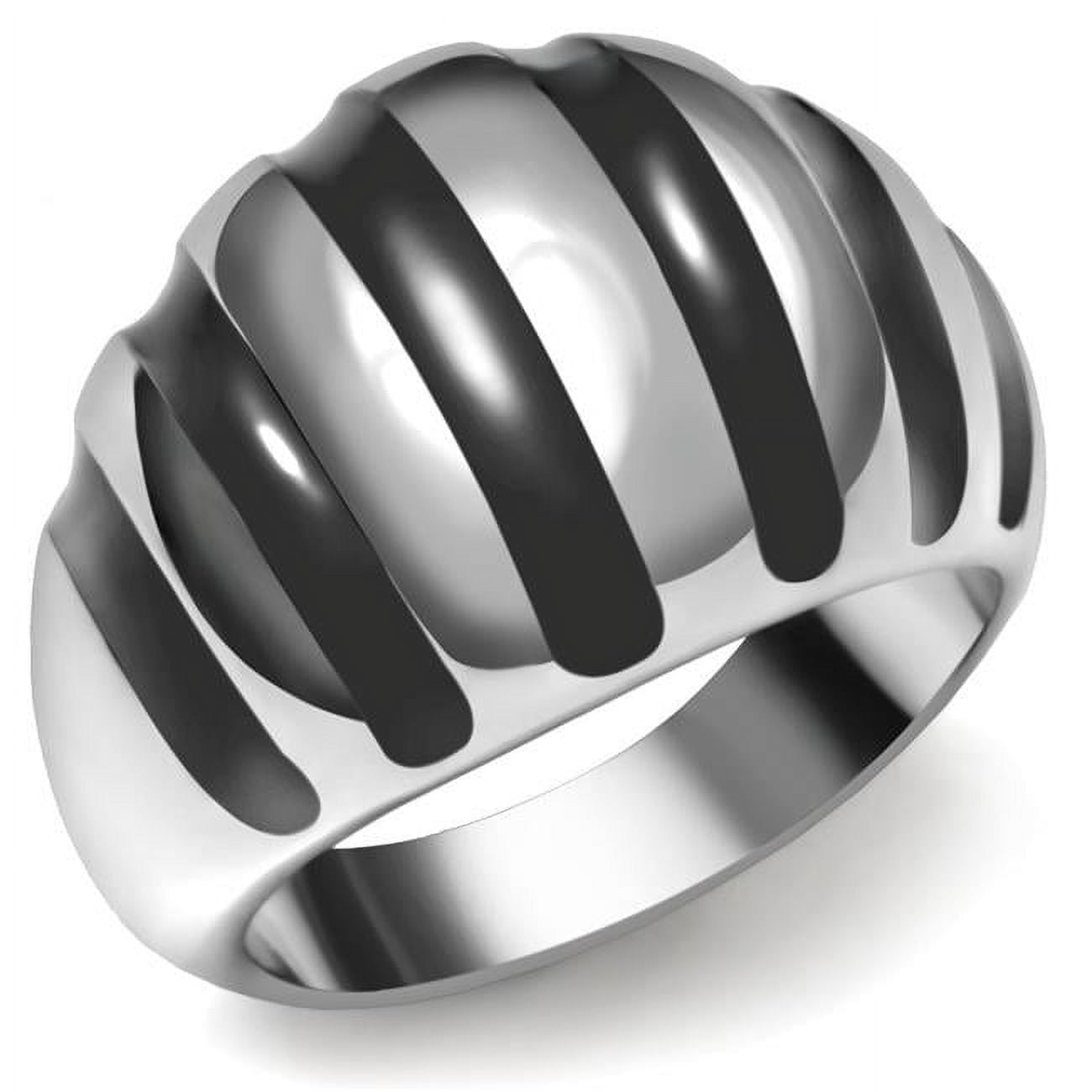 TK038-10 High Polished No Plating Stainless Steel Ring with No Stone, Size 10