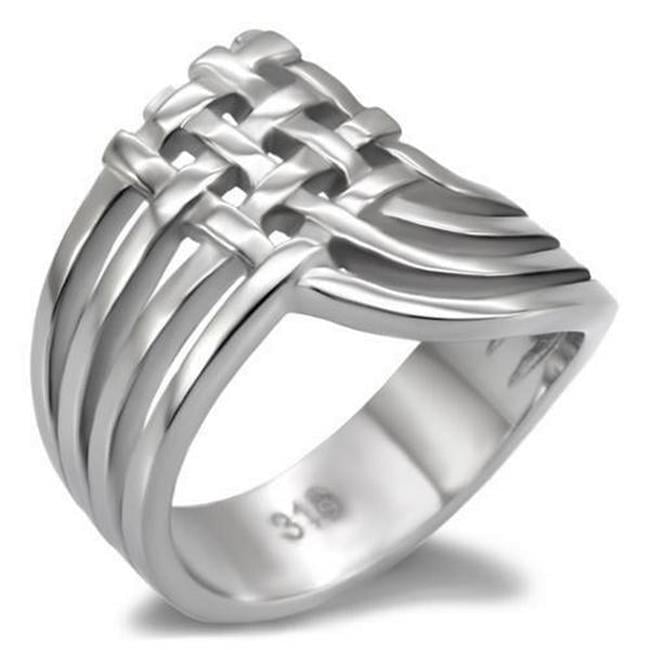 High Polished No Plating Stainless Steel Ring with No Stone, Size 5