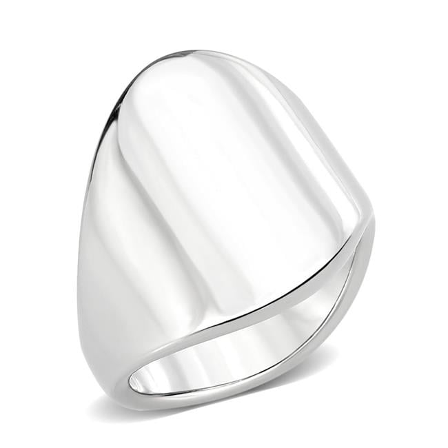 High Polished No Plating Stainless Steel Ring with No Stone - Size 5