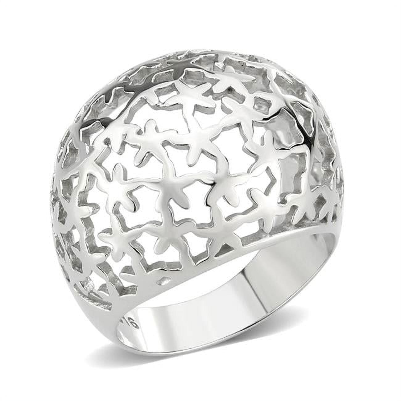 TK3802-6 High Polished No Plating Stainless Steel Ring with No Stone - Size 6