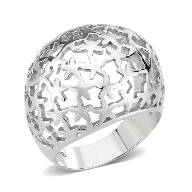 High Polished No Plating Stainless Steel Ring with No Stone - Size 9